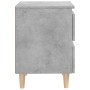 Mesitas de noche con patas 2 uds madera pino gris 40x35x50 cm