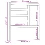 Cabecero de cama madera maciza de pino blanco 96x4x104 cm