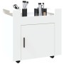 Carrito de escritorio madera contrachapada blanco 60x45x60 cm