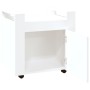 Carrito de escritorio madera contrachapada blanco 60x45x60 cm
