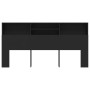 Mueble cabecero negro 200x19x103,5 cm