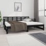 Sofá cama extraíble sin colchón negro 2x(90x190) cm