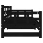 Sofá cama extraíble sin colchón negro 2x(90x190) cm