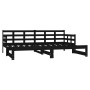 Sofá cama extraíble sin colchón negro 2x(90x190) cm