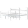 Estructura cama sin colchón con estribo metal blanco 140x190 cm