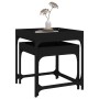 Mesitas auxiliares 2 uds madera contrachapada negra