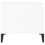 Mesa de centro madera contrachapada blanco brillo 100x50x45 cm
