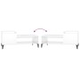 Mesa de centro madera contrachapada blanco brillo 100x50x45 cm