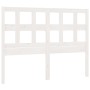 Cabecero de cama madera maciza de pino blanco 145,5x4x100 cm