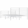 Estructura cama sin colchón con estribo metal blanco 120x200 cm