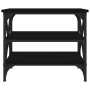 Mesa auxiliar de madera contrachapada negro 55x38x45 cm