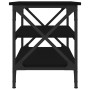 Mesa auxiliar de madera contrachapada negro 55x38x45 cm
