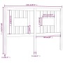 Cabecero madera maciza de pino blanco 146x4x100 cm