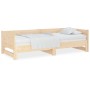 Sofá cama extraíble madera maciza de pino 2x(80x200) cm