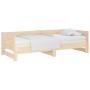 Sofá cama extraíble madera maciza de pino 2x(80x200) cm