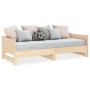 Sofá cama extraíble madera maciza de pino 2x(80x200) cm