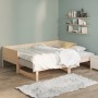 Sofá cama extraíble madera maciza de pino 2x(80x200) cm