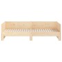 Sofá cama extraíble madera maciza de pino 2x(80x200) cm