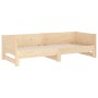 Sofá cama extraíble madera maciza de pino 2x(80x200) cm