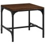 Mesa de centro madera contrachapada marrón roble 50x50x35 cm