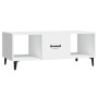 Mesa de centro madera contrachapada blanco 102x50x40 cm