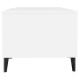 Mesa de centro madera contrachapada blanco 102x50x40 cm