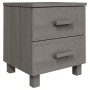 Mesitas noche 2 uds HAMAR pino macizo gris claro 40x35x44,5 cm