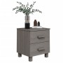 Mesitas noche 2 uds HAMAR pino macizo gris claro 40x35x44,5 cm