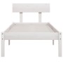 Estructura de cama individual sin colchón madera pino blanco