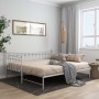 Sofá cama extraíble sin colchón metal blanco 90x200cm