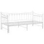 Sofá cama extraíble sin colchón metal blanco 90x200cm