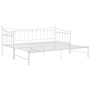 Sofá cama extraíble sin colchón metal blanco 90x200cm