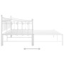 Sofá cama extraíble sin colchón metal blanco 90x200cm