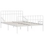 Estructura cama con somier sin colchón metal blanco 120x200 cm