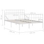 Estructura cama con somier sin colchón metal blanco 120x200 cm
