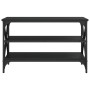 Mueble para TV madera contrachapada negro 80x40x50 cm