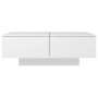Mesa de centro madera contrachapada blanco 90x60x31 cm