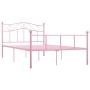 Estructura de cama sin colchón metal rosa 120x200 cm