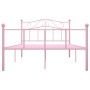 Estructura de cama sin colchón metal rosa 120x200 cm