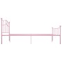 Estructura de cama sin colchón metal rosa 120x200 cm