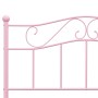Estructura de cama sin colchón metal rosa 120x200 cm