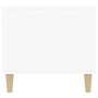 Mesa de centro madera contrachapada blanco brillo 90x49x45 cm