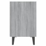 Mesita de noche con patas de metal gris Sonoma 40x30x50 cm