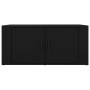 Mesa de centro madera contrachapada negro 80x50x36 cm