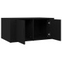 Mesa de centro madera contrachapada negro 80x50x36 cm