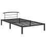 Estructura de cama sin colchón metal negro 100x200 cm