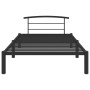 Estructura de cama sin colchón metal negro 100x200 cm