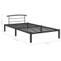 Estructura de cama sin colchón metal negro 100x200 cm