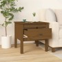 Mesa auxiliar 2 uds madera maciza pino marrón miel 50x50x49 cm