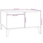 Mesa de centro madera contrachapada blanco brillo 55x55x36,5 cm